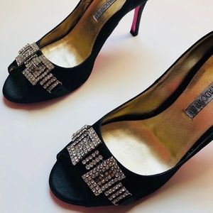 ✂️ LUCIANO PADOVAN Rhinestone Black Heels